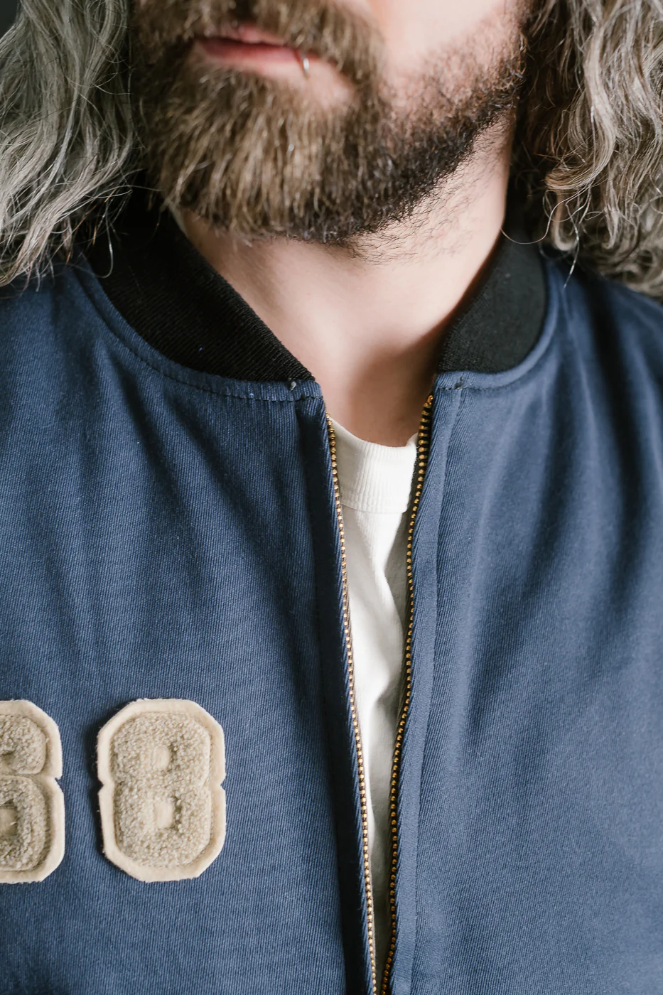 Lot JG-24 - Reversible Cadet's Varsity Jacket w/Patches - Grey, Blue - Image 34