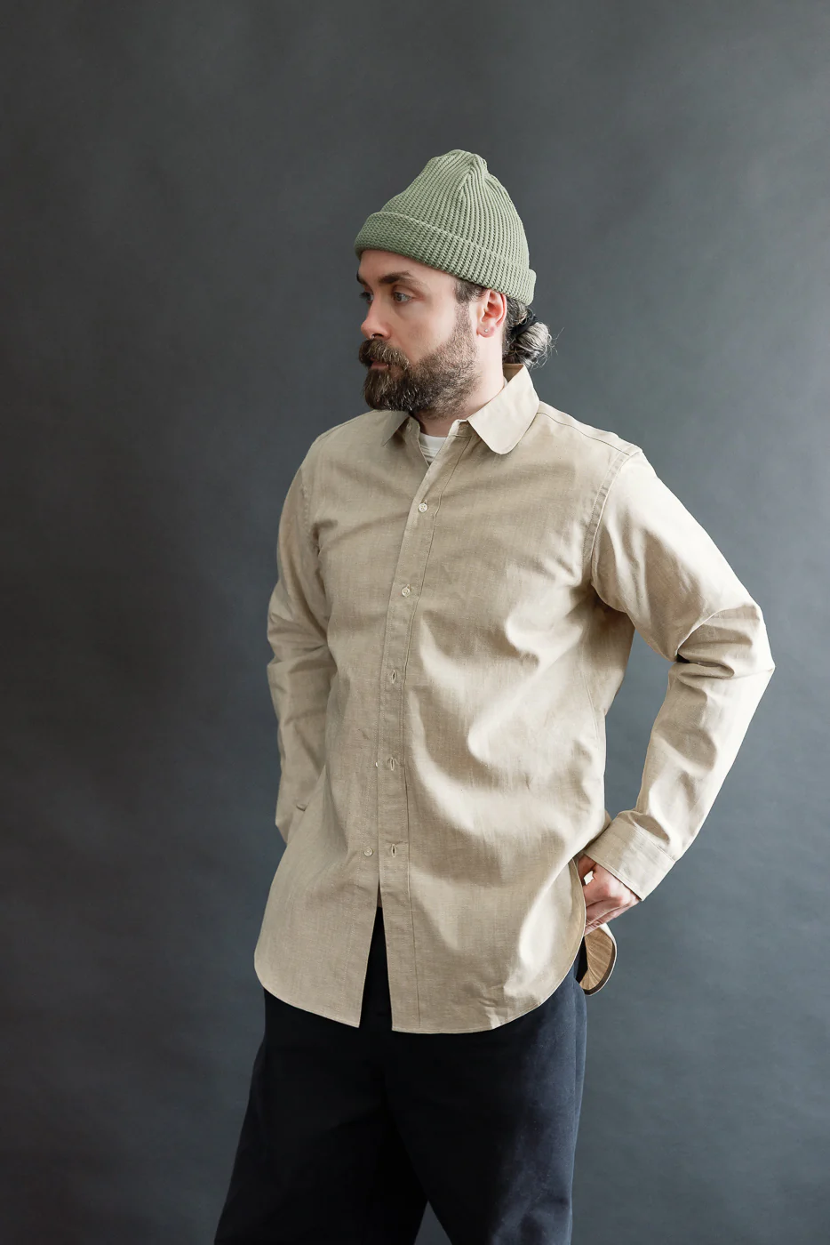 Lot JG-34 - BB Round Collar Oxford - Brown - Image 9