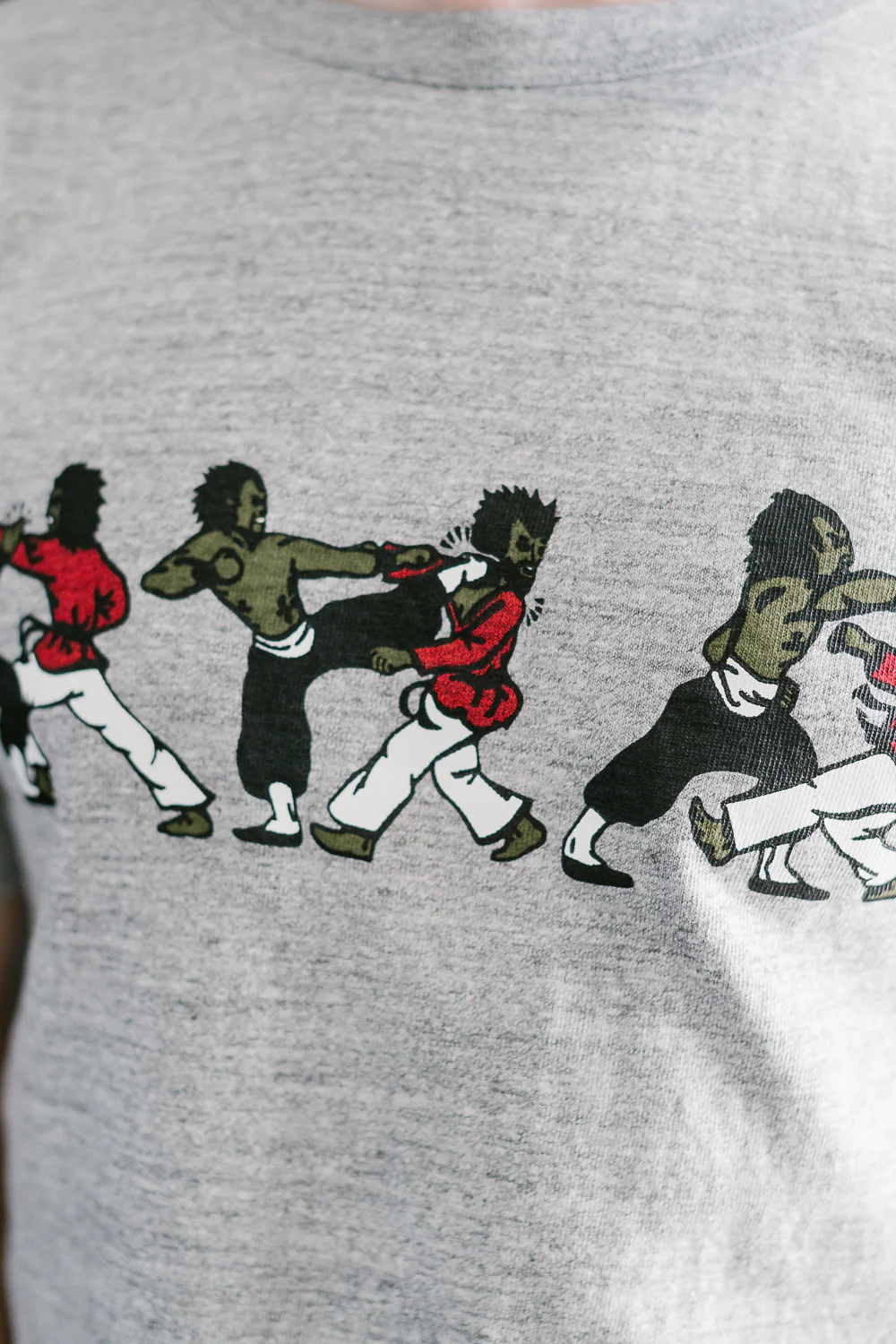 Lot JG-CS06 - Kung Fu Fighting T-Shirt - Heather Grey - Image 15