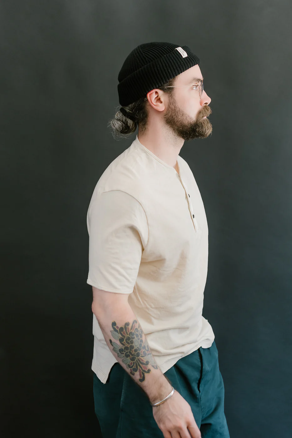 LRH1040 - Supima Cotton Henley - Old Ivory - Image 10