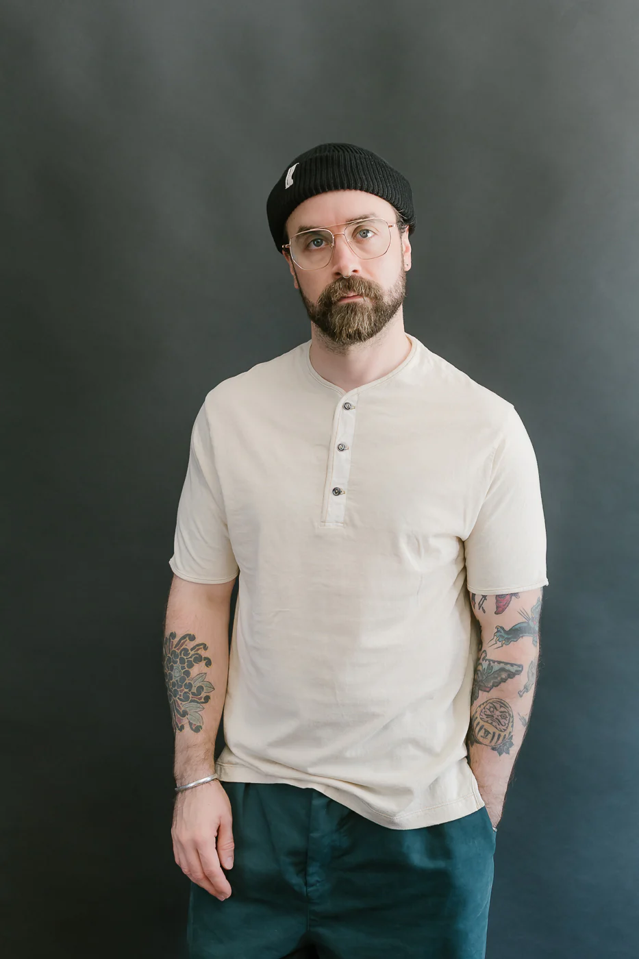LRH1040 - Supima Cotton Henley - Old Ivory - Image 14