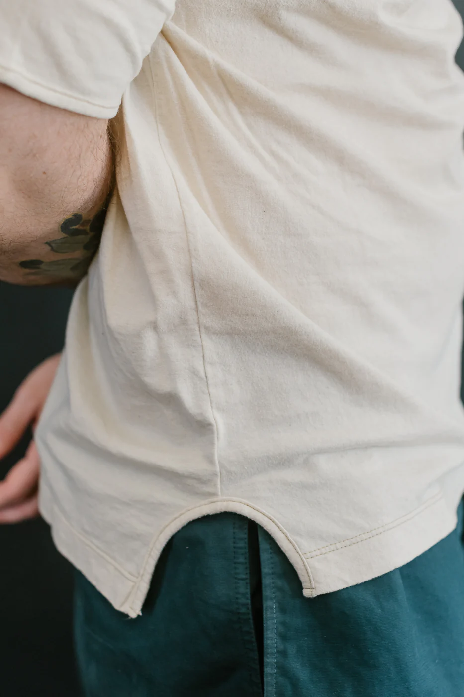 LRH1040 - Supima Cotton Henley - Old Ivory - Image 19