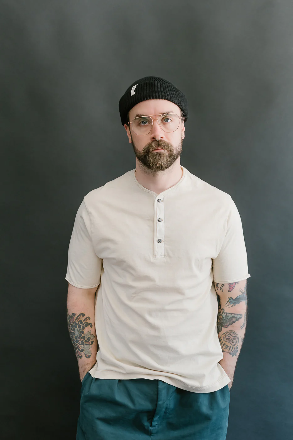 LRH1040 - Supima Cotton Henley - Old Ivory - Image 9