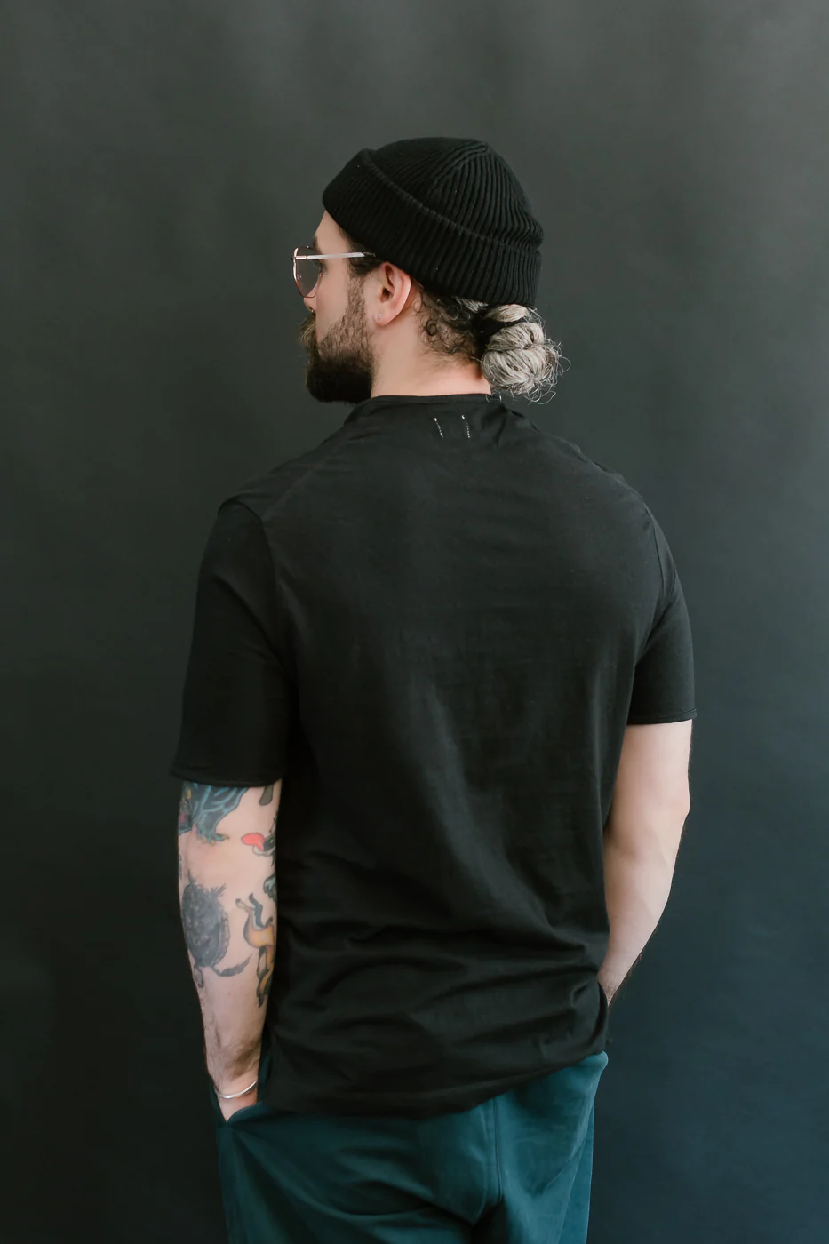 LRH1040 - Supima Cotton Henley - Royal Black - Image 11