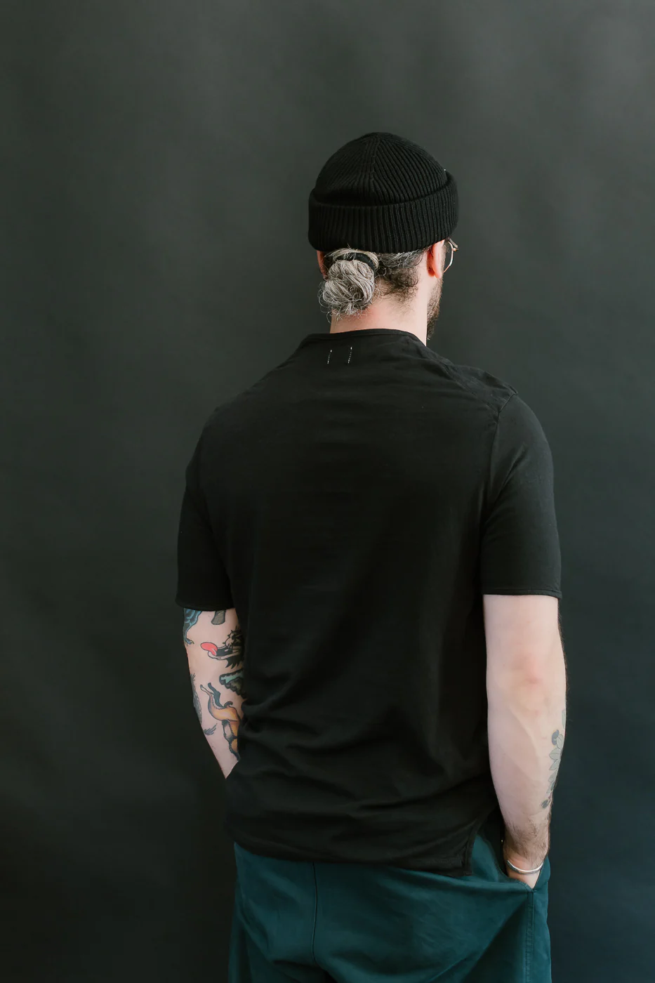 LRH1040 - Supima Cotton Henley - Royal Black - Image 12