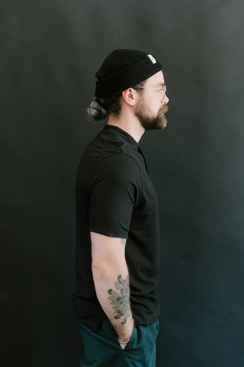 LRH1040 - Supima Cotton Henley - Royal Black - Image 13