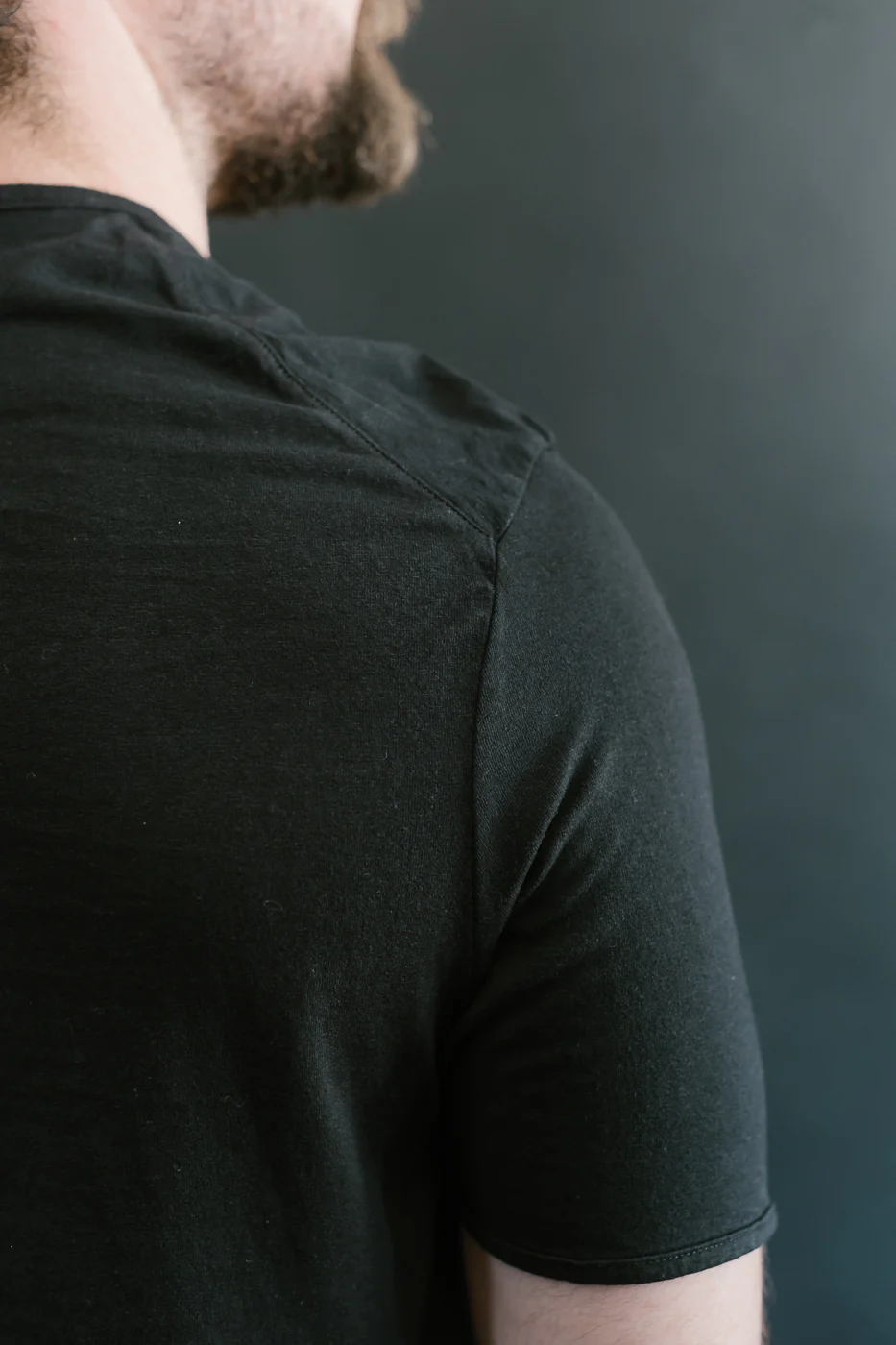 LRH1040 - Supima Cotton Henley - Royal Black - Image 17