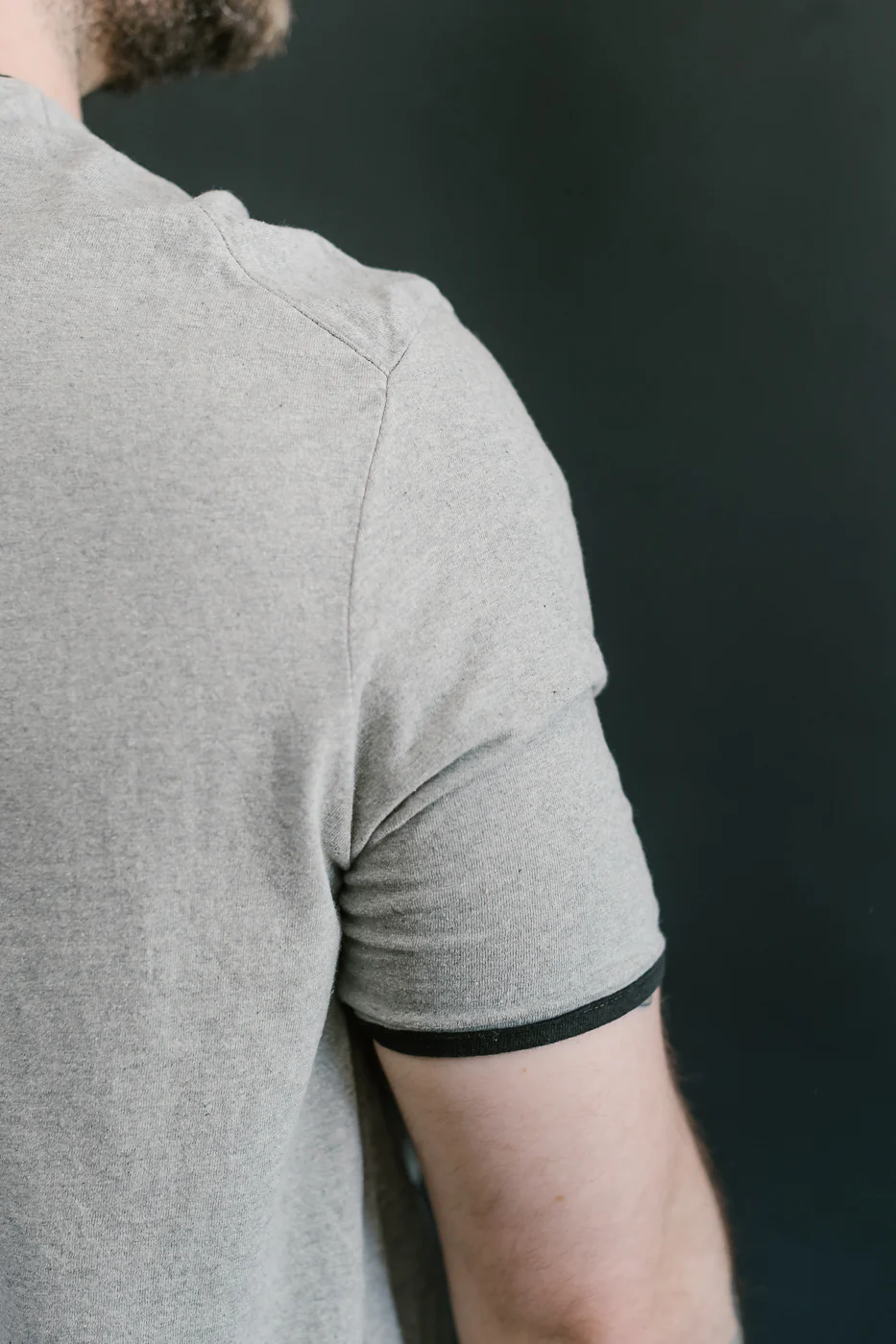 LRH1040 - Supima Cotton Henley - Two-tone Vintage Grey - Image 16