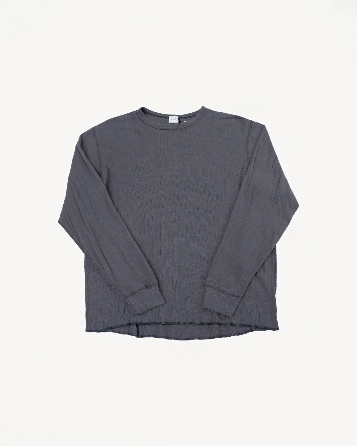 LRC1114 - Smooth Drop Needle Rib Knit LS Crew - Classic Black