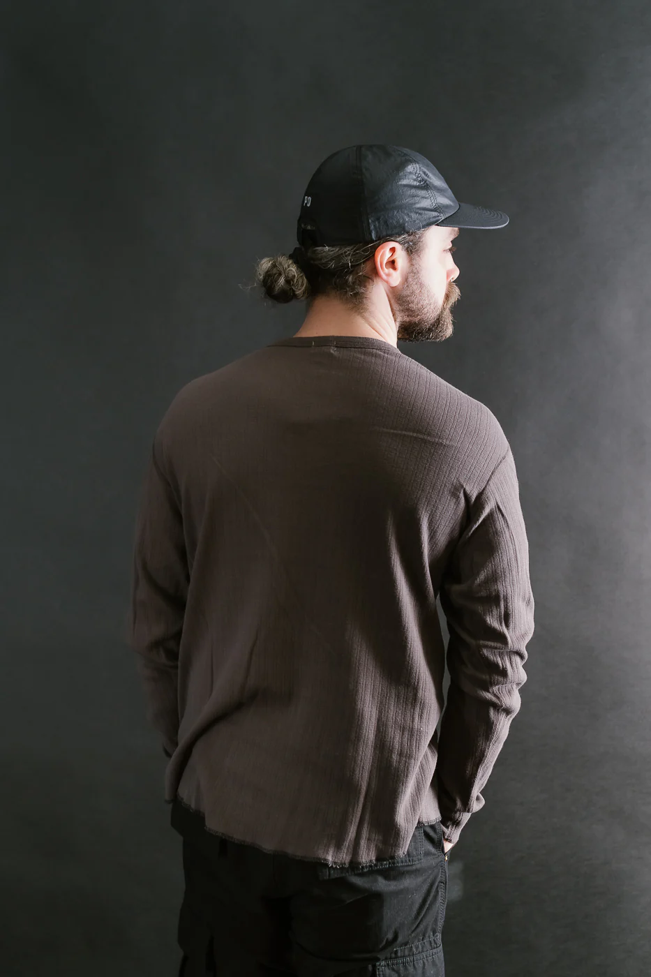 LRC1114 - Smooth Drop Needle Rib Knit LS Crew - Classic Black - Image 11