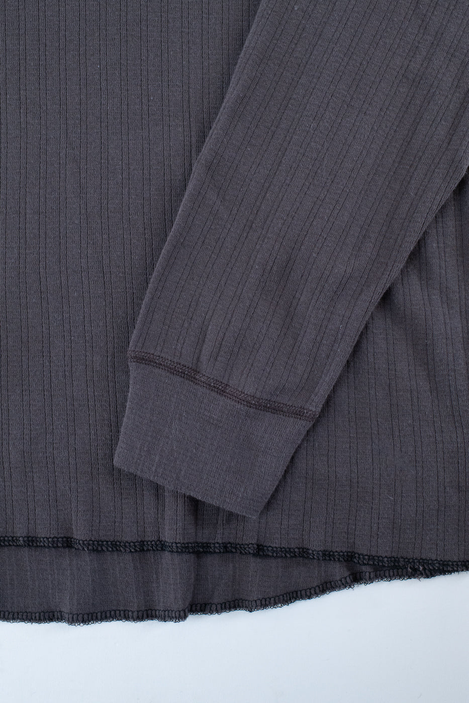 LRC1114 - Smooth Drop Needle Rib Knit LS Crew - Classic Black - Image 4