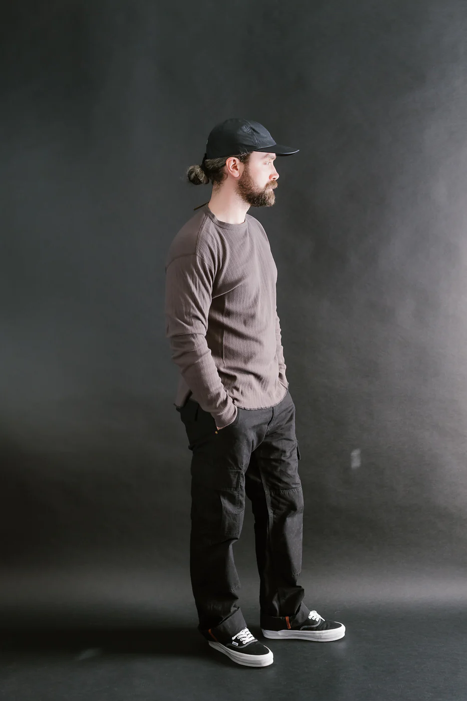 LRC1114 - Smooth Drop Needle Rib Knit LS Crew - Classic Black - Image 7