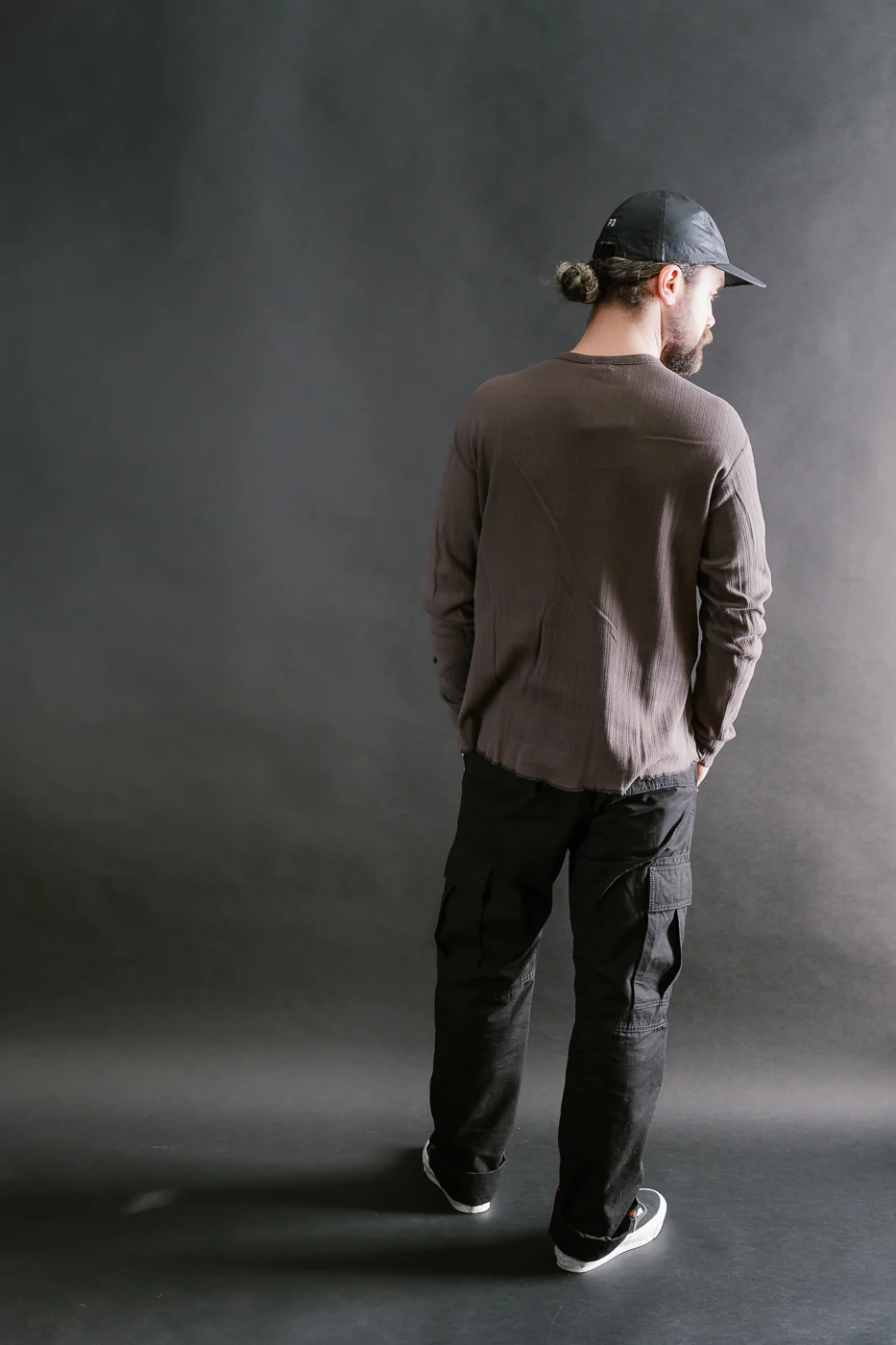 LRC1114 - Smooth Drop Needle Rib Knit LS Crew - Classic Black - Image 8