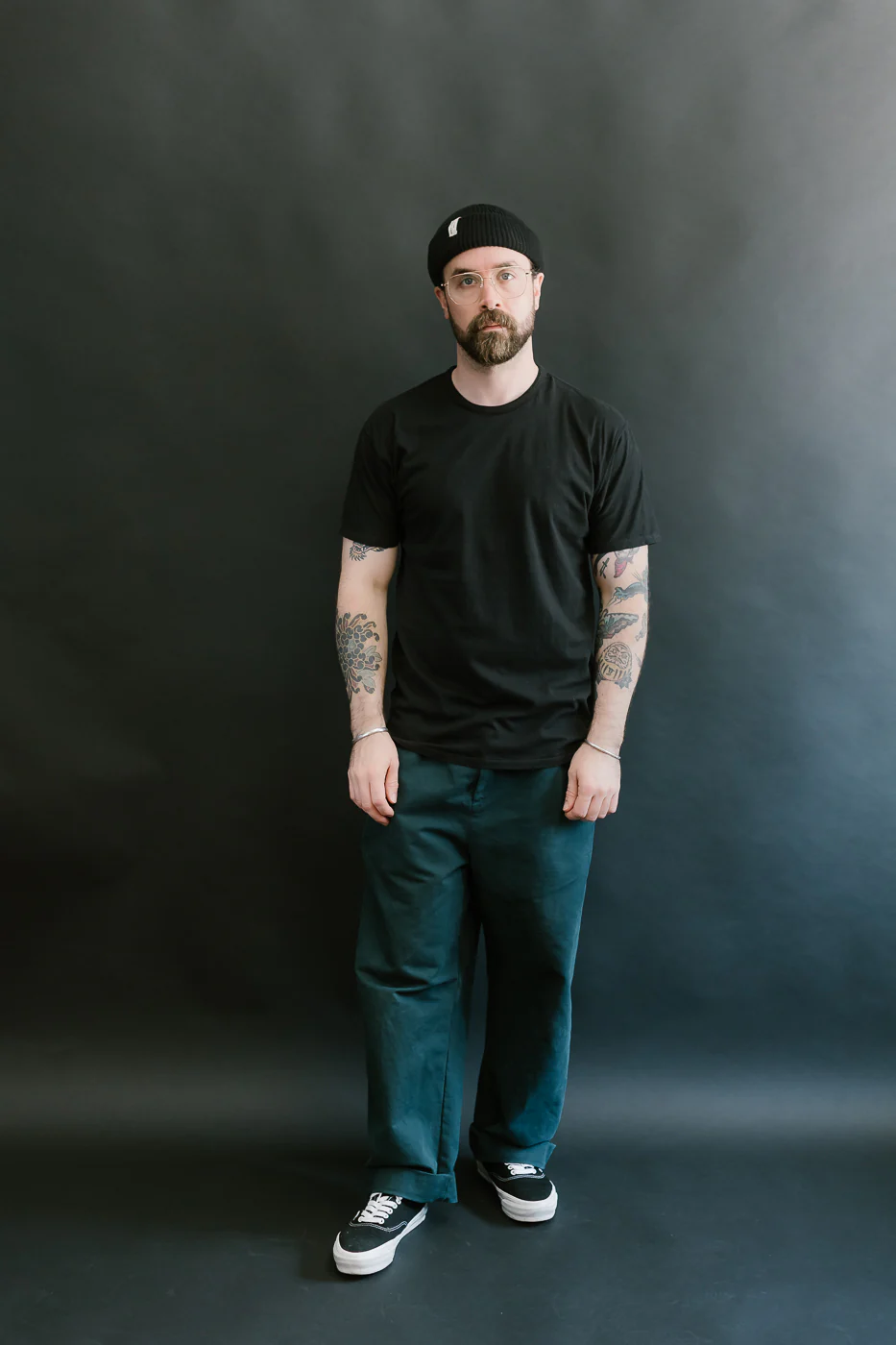 LRC1118 - Supima Cotton Classic Double Binder Crew - Royal Black - Image 5