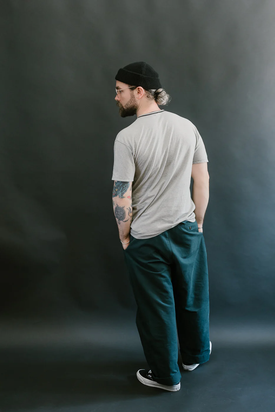LRC1118 - Supima Cotton Classic Double Binder Crew - Two-tone Vintage Grey - Image 7
