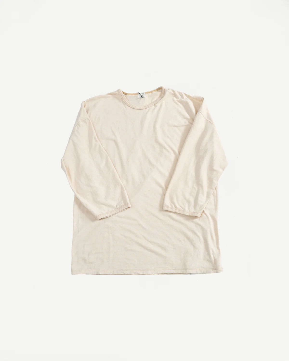 LRC1117 - Supima Cotton 3/4 Sleeve Crew - Old Ivory
