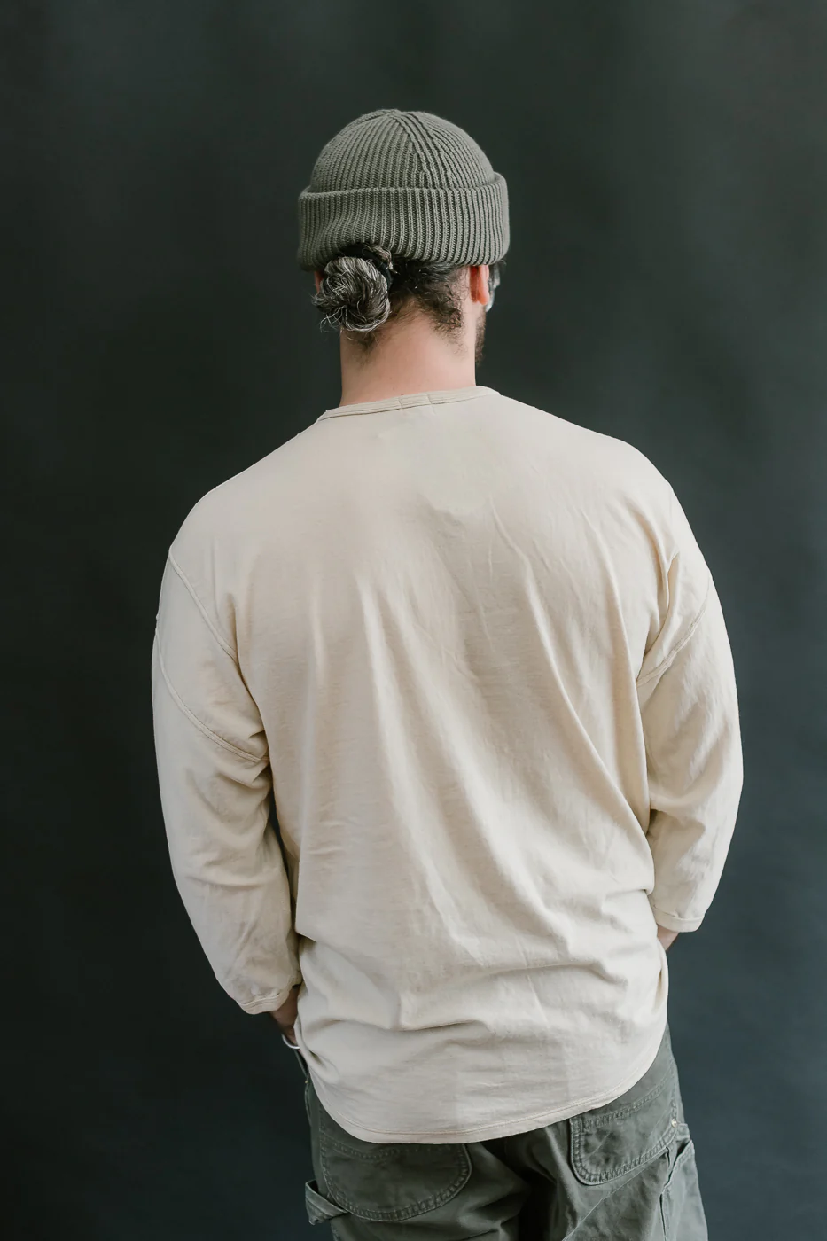 LRC1117 - Supima Cotton 3/4 Sleeve Crew - Old Ivory - Image 11