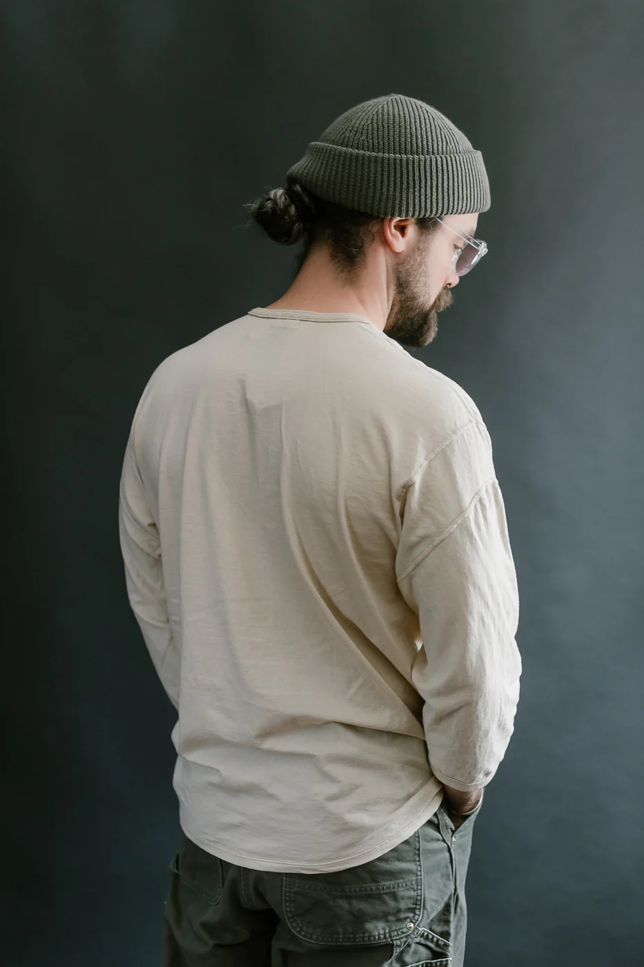 LRC1117 - Supima Cotton 3/4 Sleeve Crew - Old Ivory - Image 12