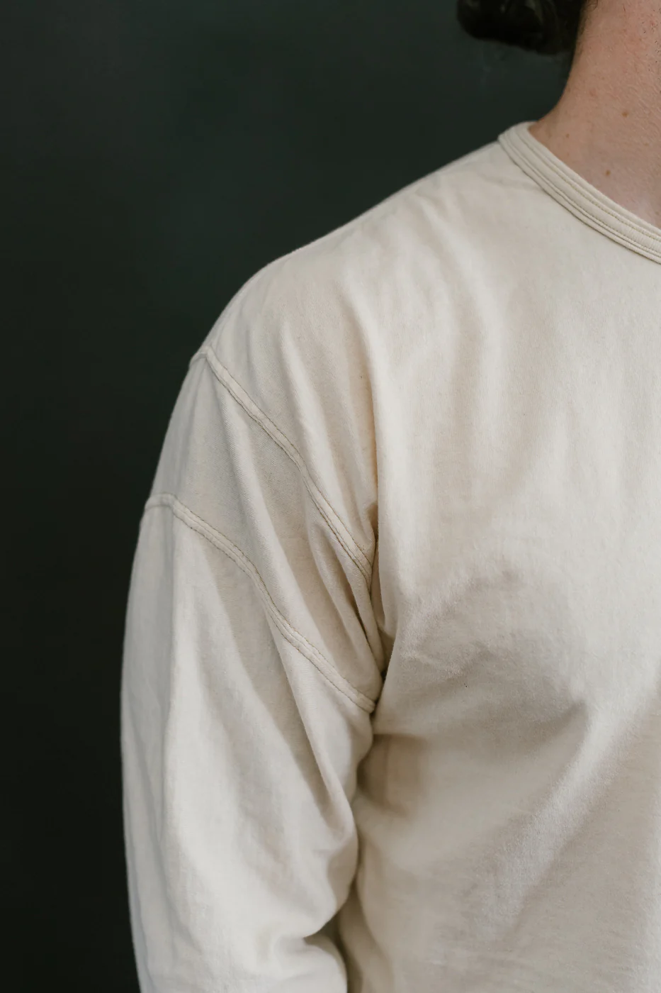 LRC1117 - Supima Cotton 3/4 Sleeve Crew - Old Ivory - Image 16