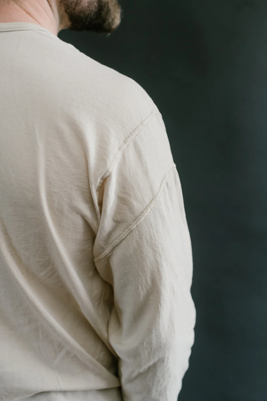 LRC1117 - Supima Cotton 3/4 Sleeve Crew - Old Ivory - Image 17