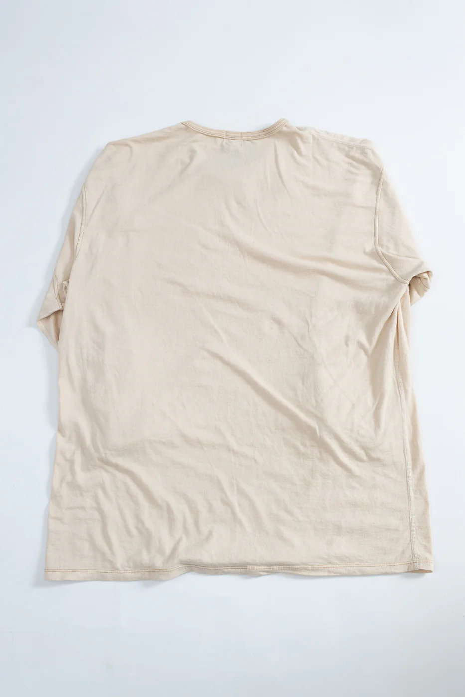 LRC1117 - Supima Cotton 3/4 Sleeve Crew - Old Ivory - Image 4