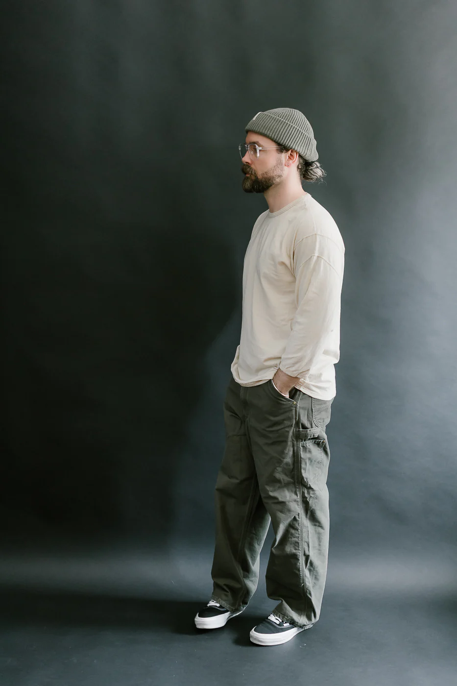 LRC1117 - Supima Cotton 3/4 Sleeve Crew - Old Ivory - Image 6