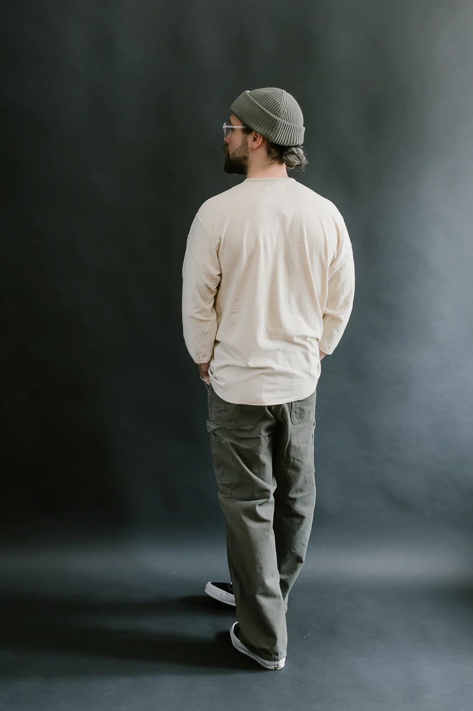 LRC1117 - Supima Cotton 3/4 Sleeve Crew - Old Ivory - Image 7