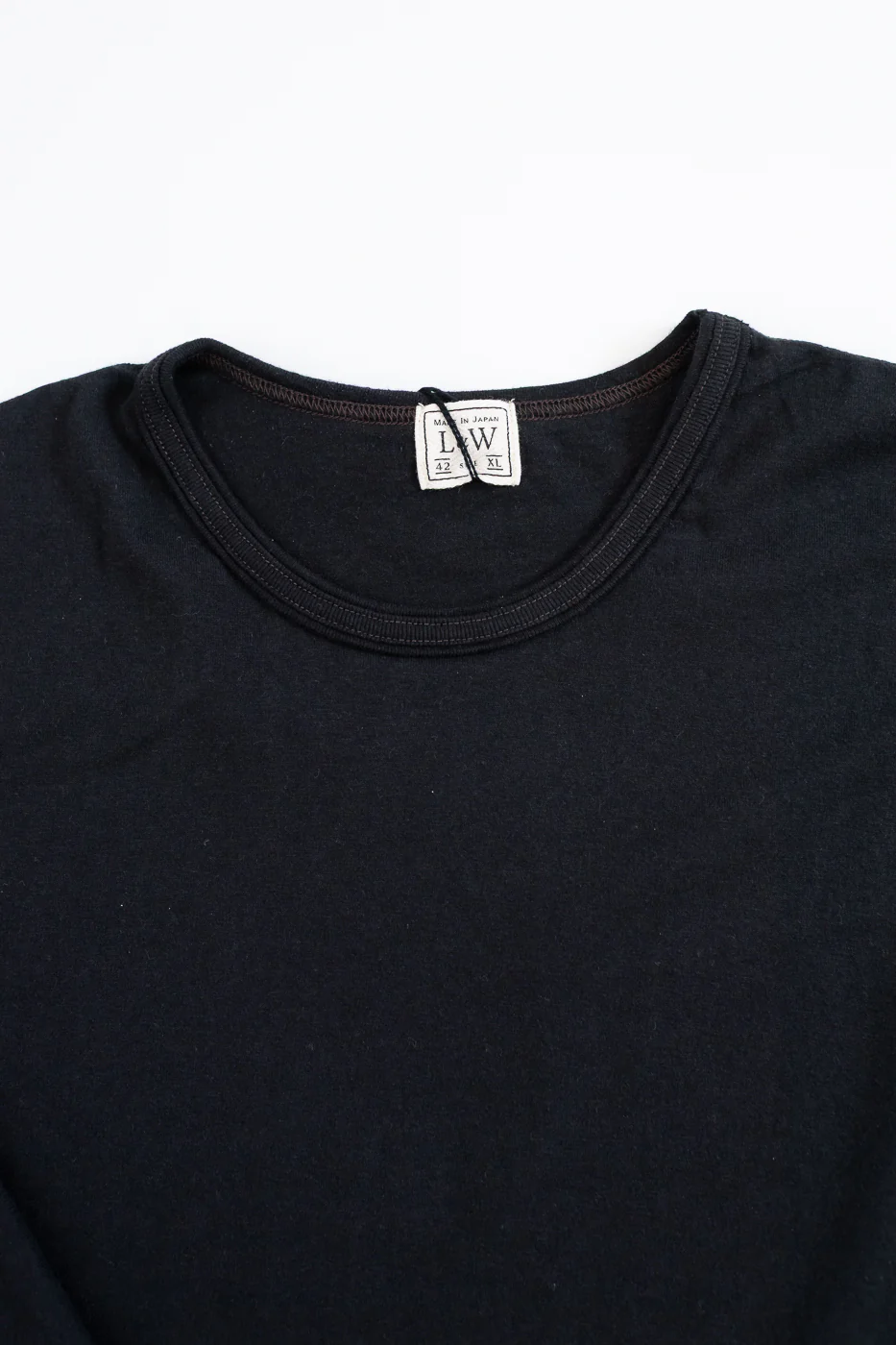 LRC1117 - Supima Cotton 3/4 Sleeve Crew - Royal Black - Image 2