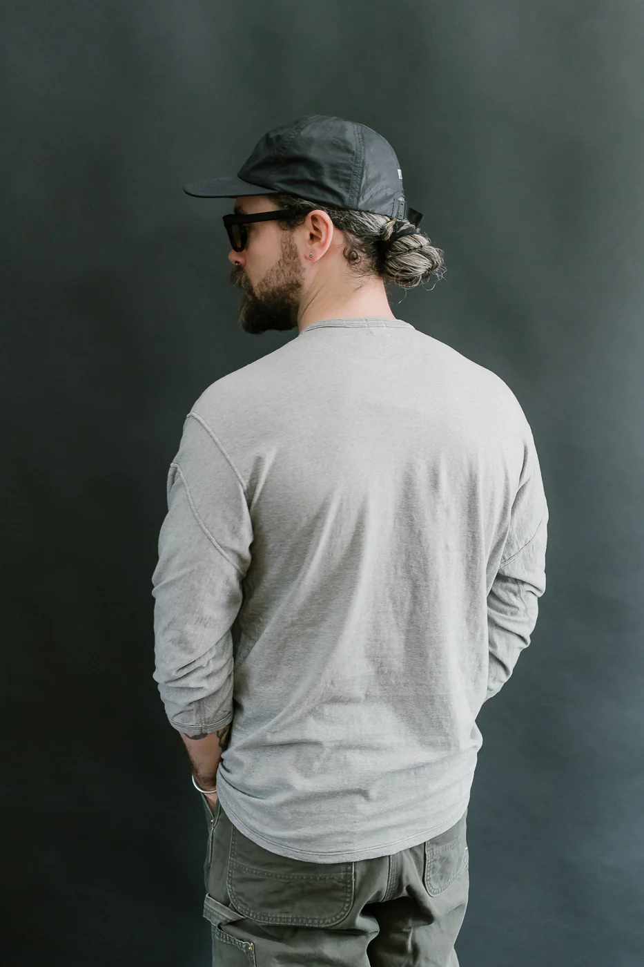 LRC1117 - Supima Cotton 3/4 Sleeve Crew - Vintage Grey - Image 11