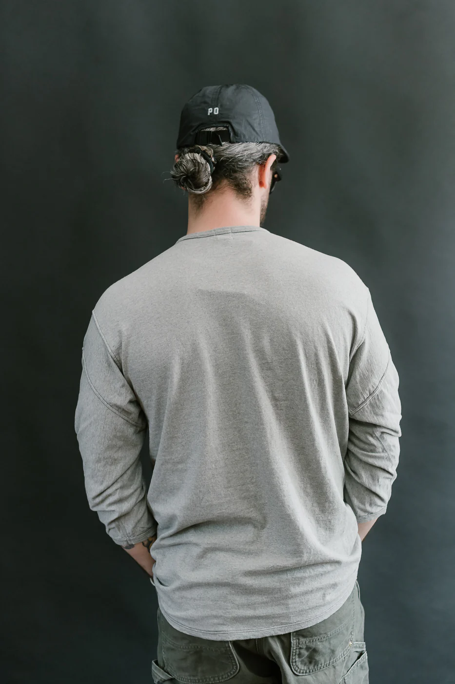 LRC1117 - Supima Cotton 3/4 Sleeve Crew - Vintage Grey - Image 12
