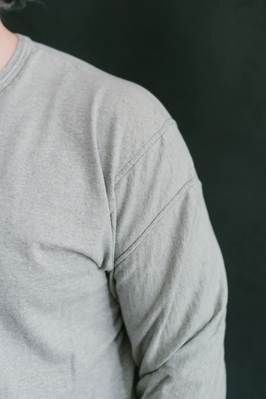 LRC1117 - Supima Cotton 3/4 Sleeve Crew - Vintage Grey - Image 15
