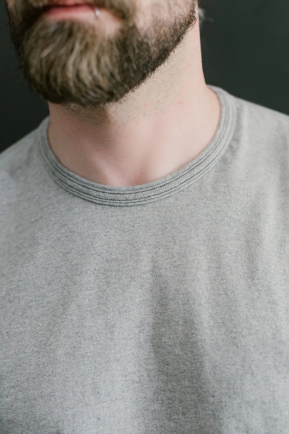 LRC1117 - Supima Cotton 3/4 Sleeve Crew - Vintage Grey - Image 16