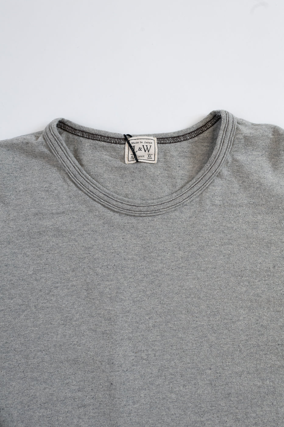 LRC1117 - Supima Cotton 3/4 Sleeve Crew - Vintage Grey - Image 2
