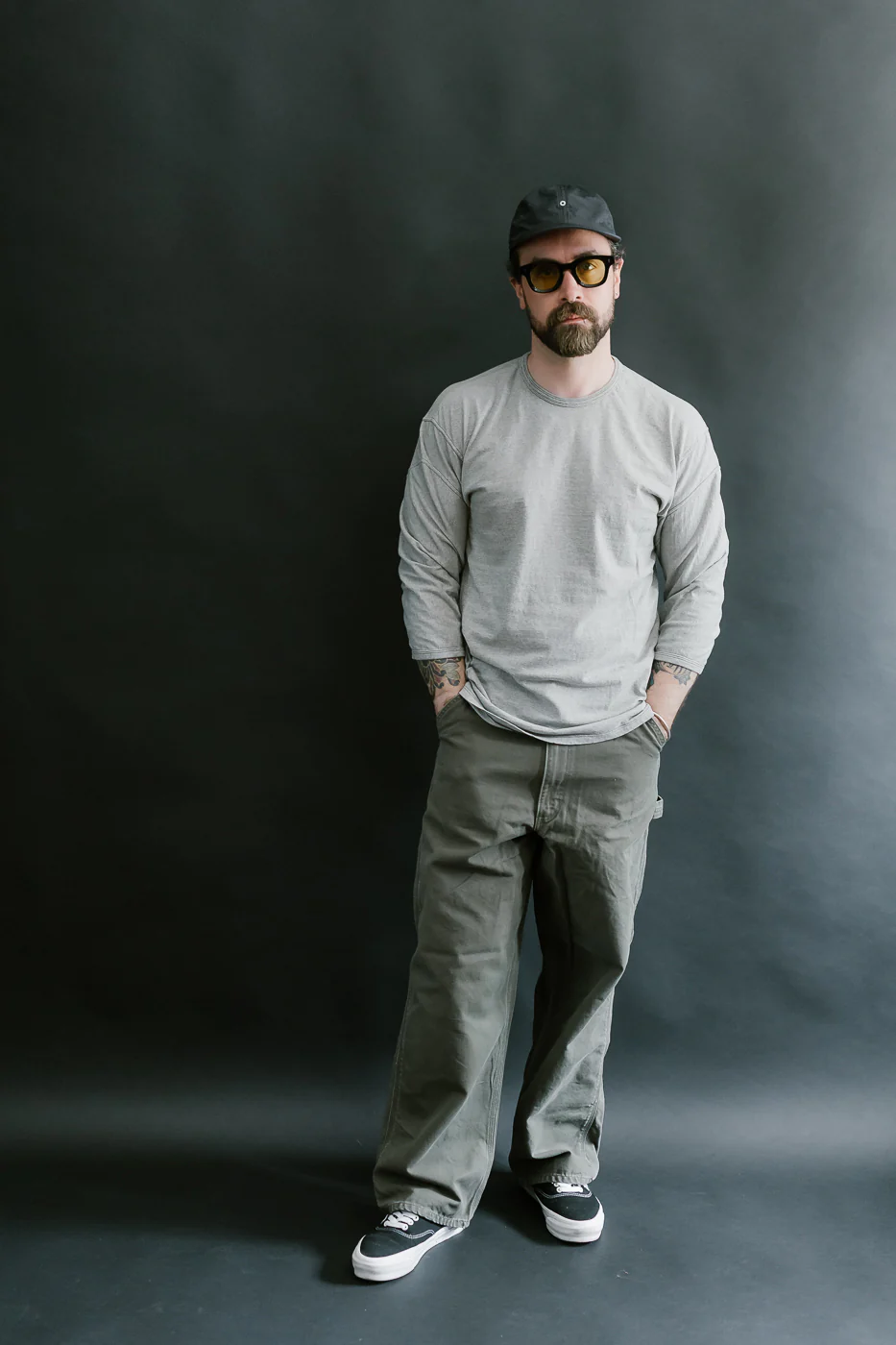 LRC1117 - Supima Cotton 3/4 Sleeve Crew - Vintage Grey - Image 5
