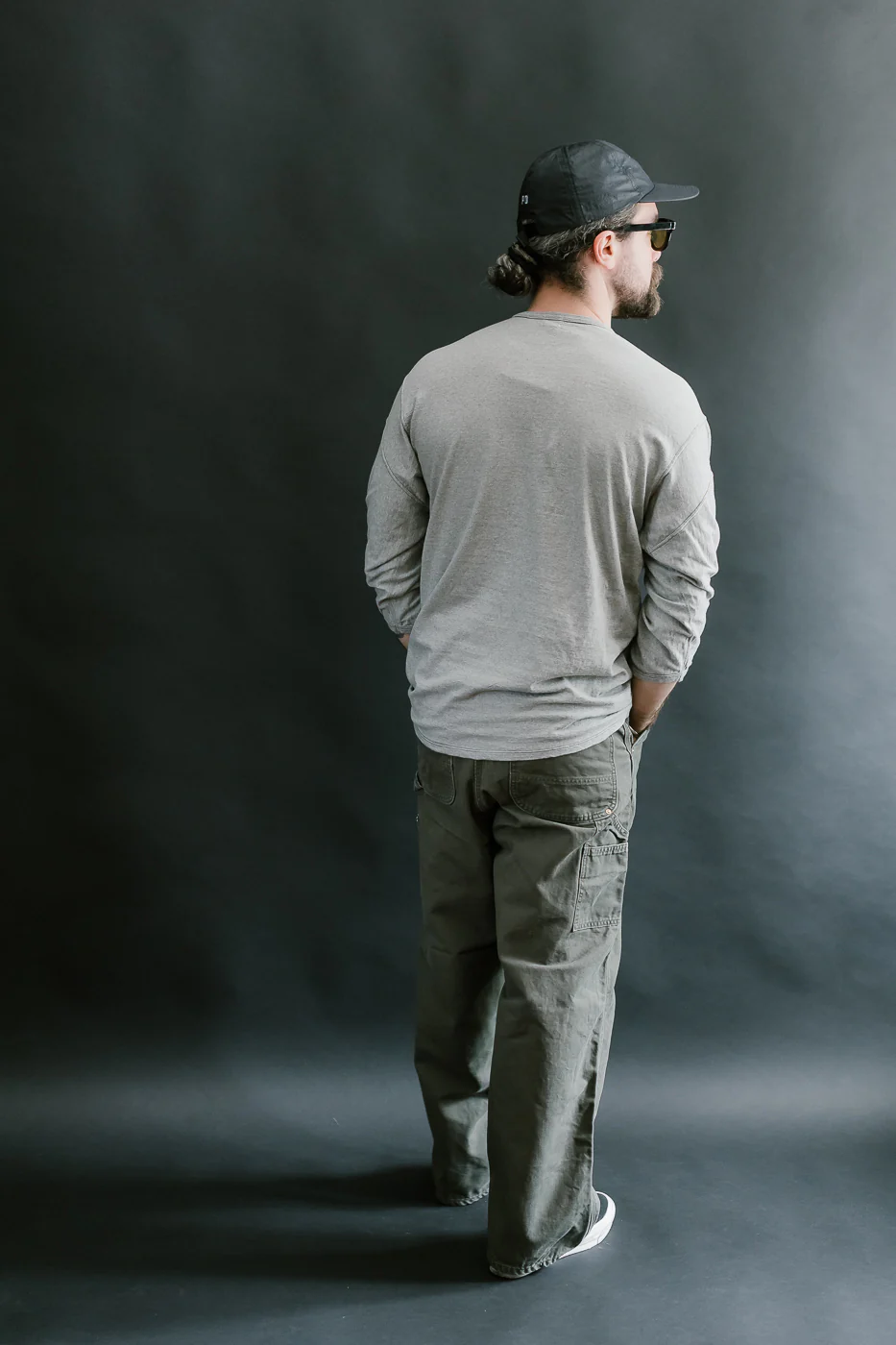LRC1117 - Supima Cotton 3/4 Sleeve Crew - Vintage Grey - Image 7