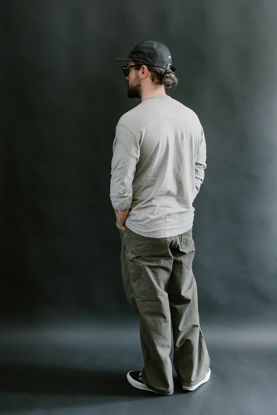 LRC1117 - Supima Cotton 3/4 Sleeve Crew - Vintage Grey - Image 8