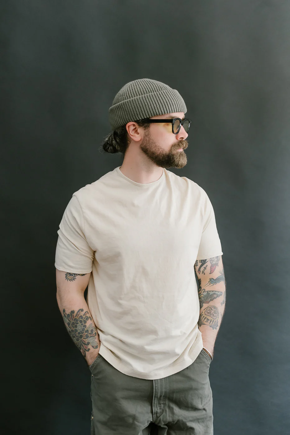 LRC1119 - Supima Cotton Edge Piping Classic Crew - Old Ivory - Image 14