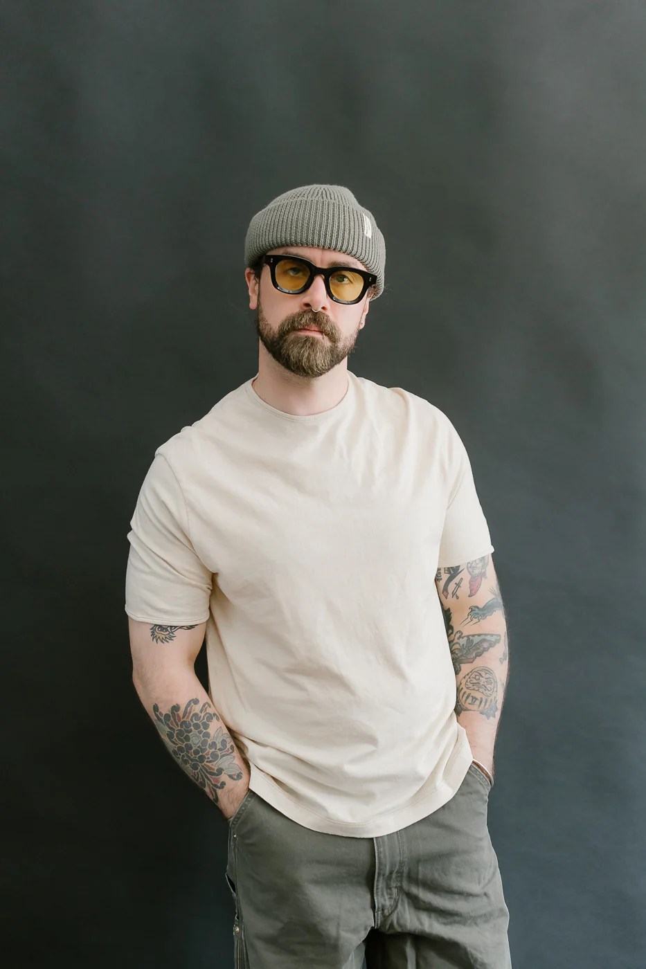 LRC1119 - Supima Cotton Edge Piping Classic Crew - Old Ivory - Image 15