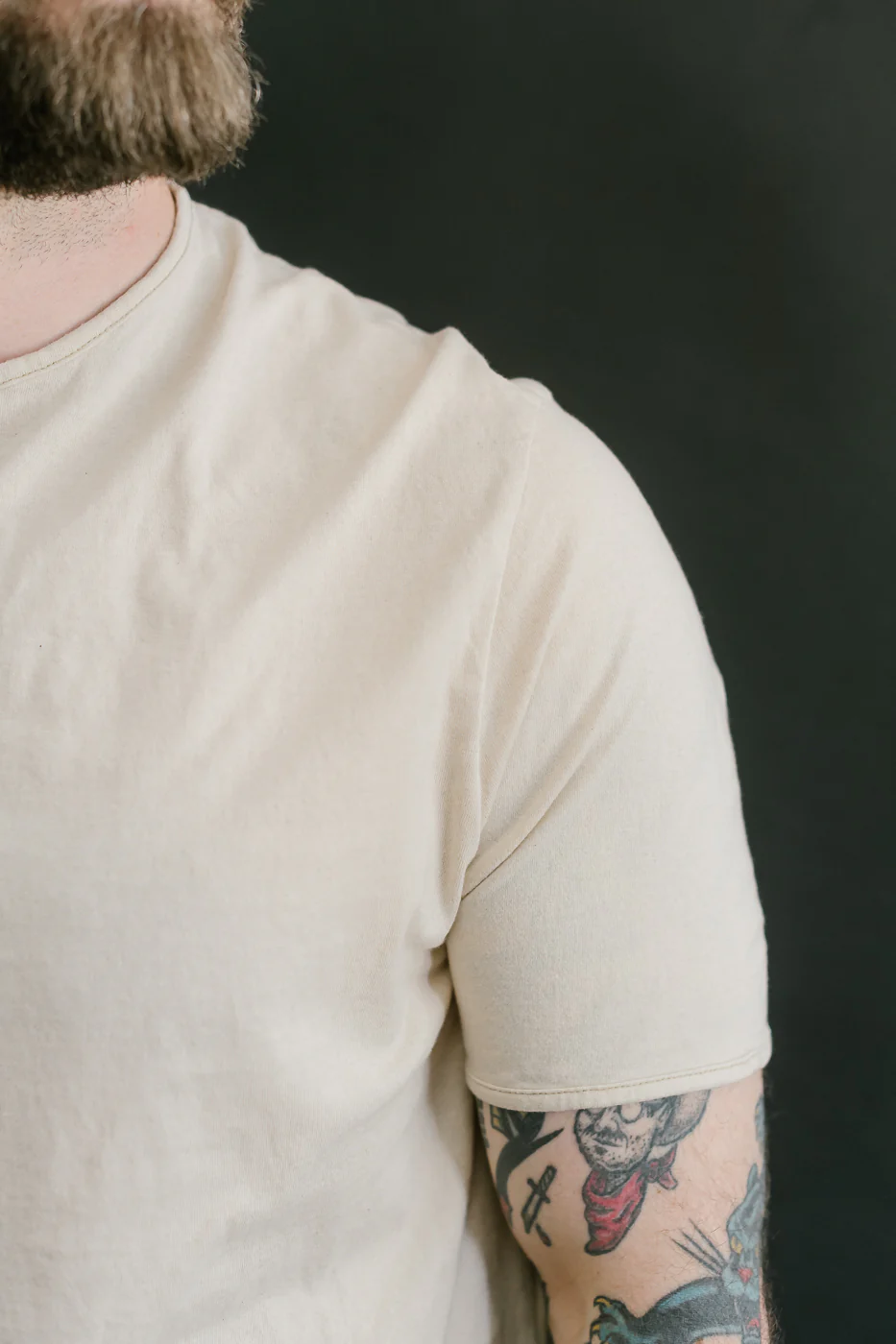 LRC1119 - Supima Cotton Edge Piping Classic Crew - Old Ivory - Image 17