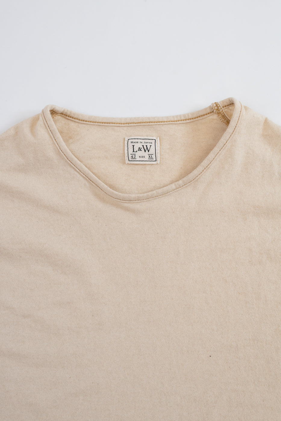 LRC1119 - Supima Cotton Edge Piping Classic Crew - Old Ivory - Image 2