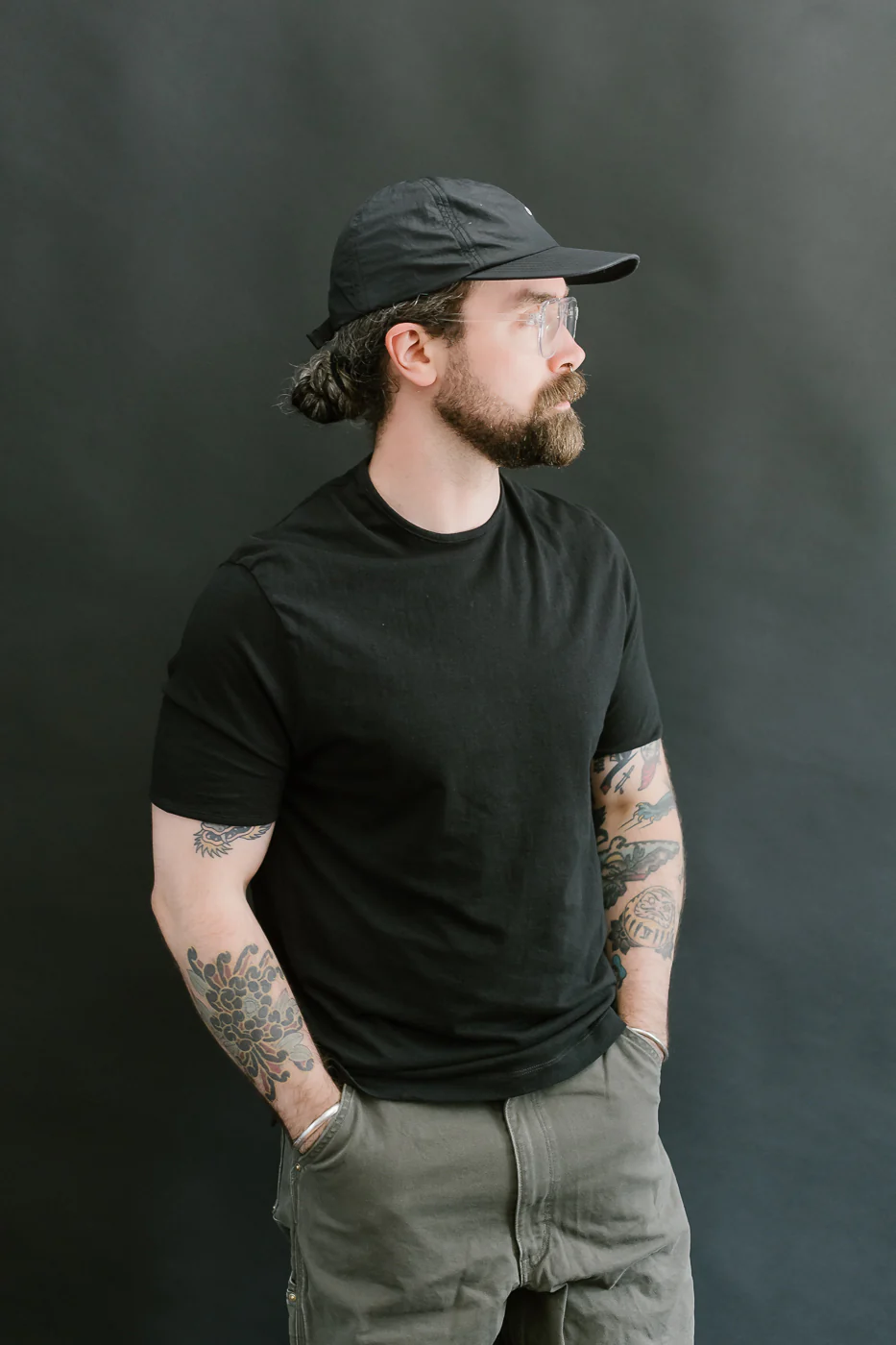 LRC1119 - Supima Cotton Edge Piping Classic Crew - Royal Black - Image 14