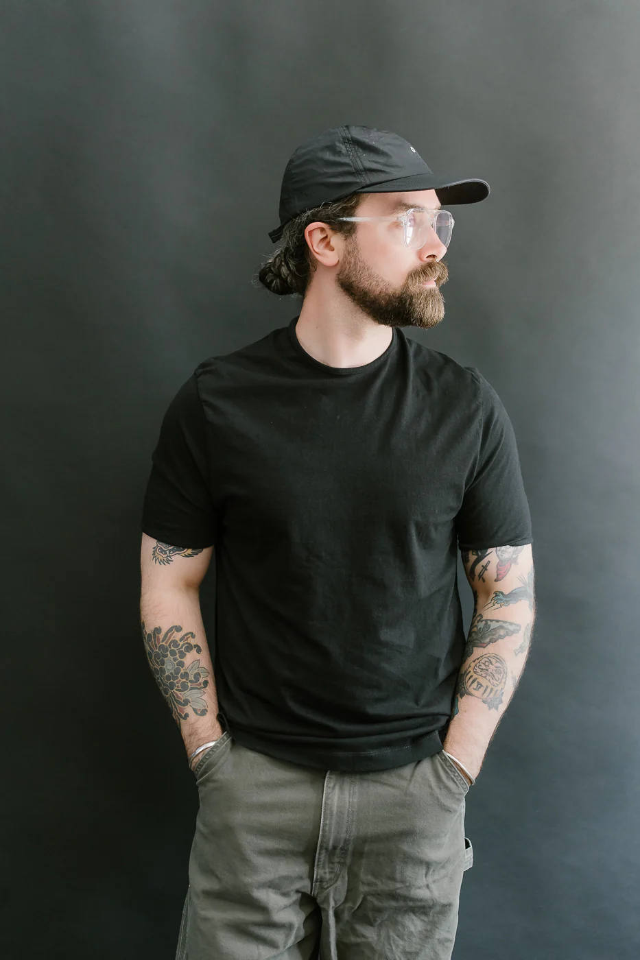 LRC1119 - Supima Cotton Edge Piping Classic Crew - Royal Black - Image 15