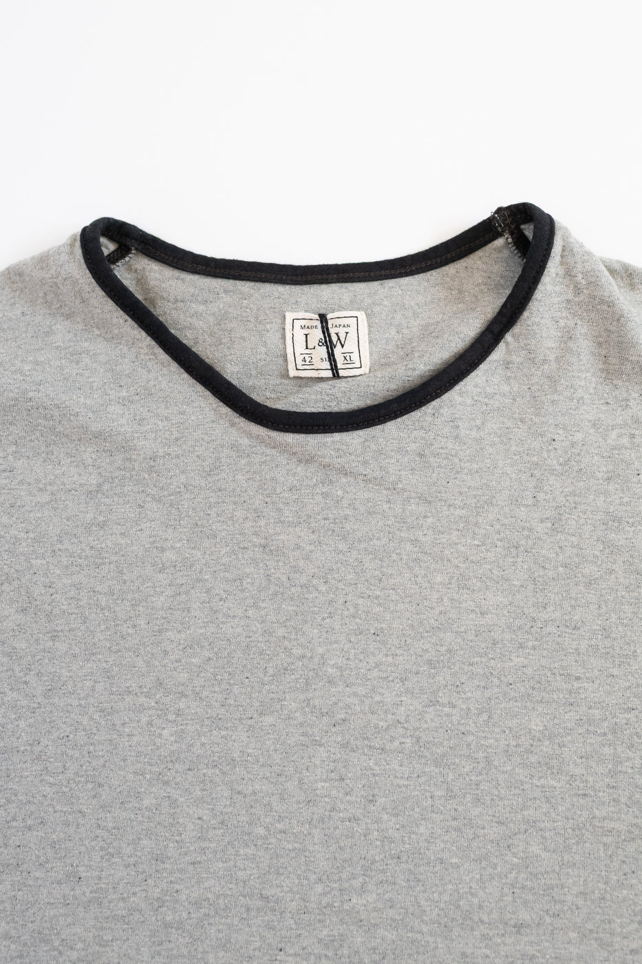 LRC1119 - Supima Cotton Edge Piping Classic Crew - Two Tone Vintage Grey - Image 2
