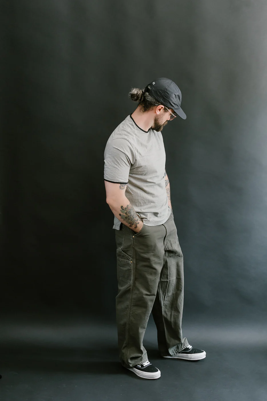 LRC1119 - Supima Cotton Edge Piping Classic Crew - Two Tone Vintage Grey - Image 7