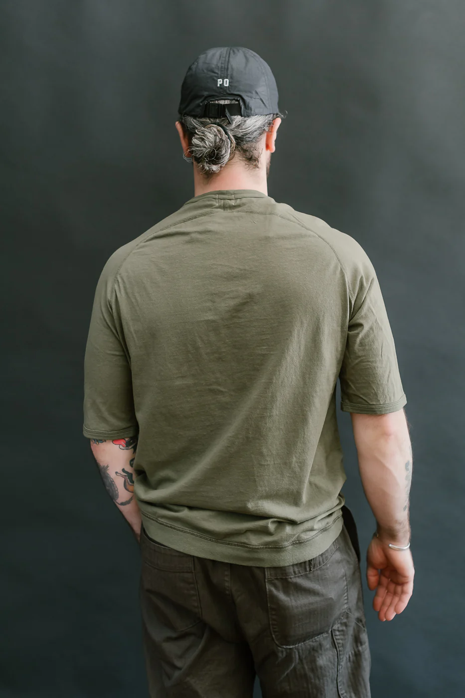 LRC1120 - Supima Cotton Freedom Sleeve Pocket Crew - Antique Olive - Image 12
