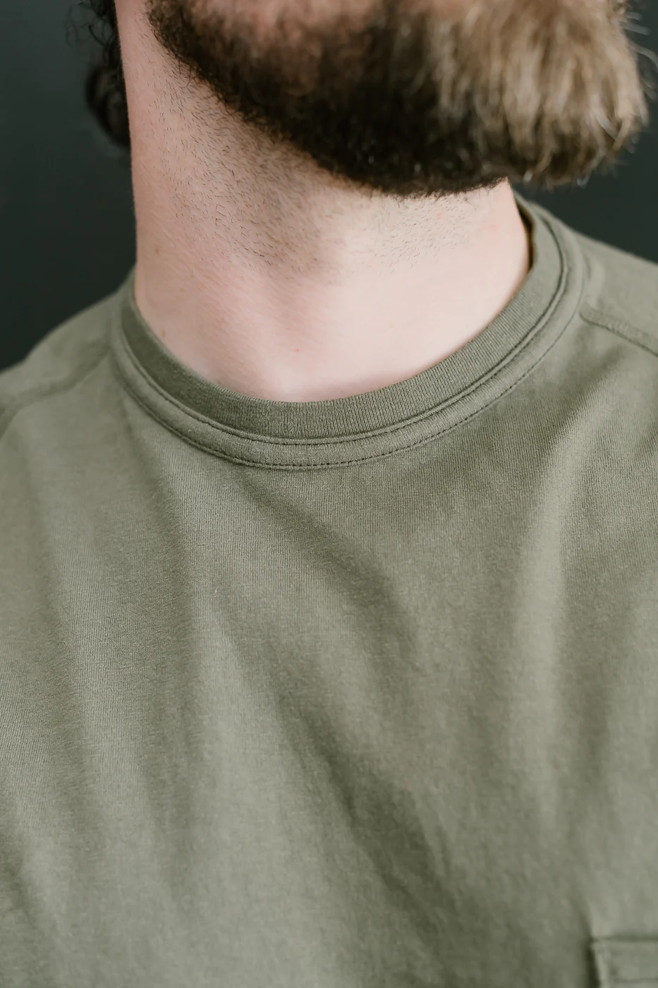 LRC1120 - Supima Cotton Freedom Sleeve Pocket Crew - Antique Olive - Image 17