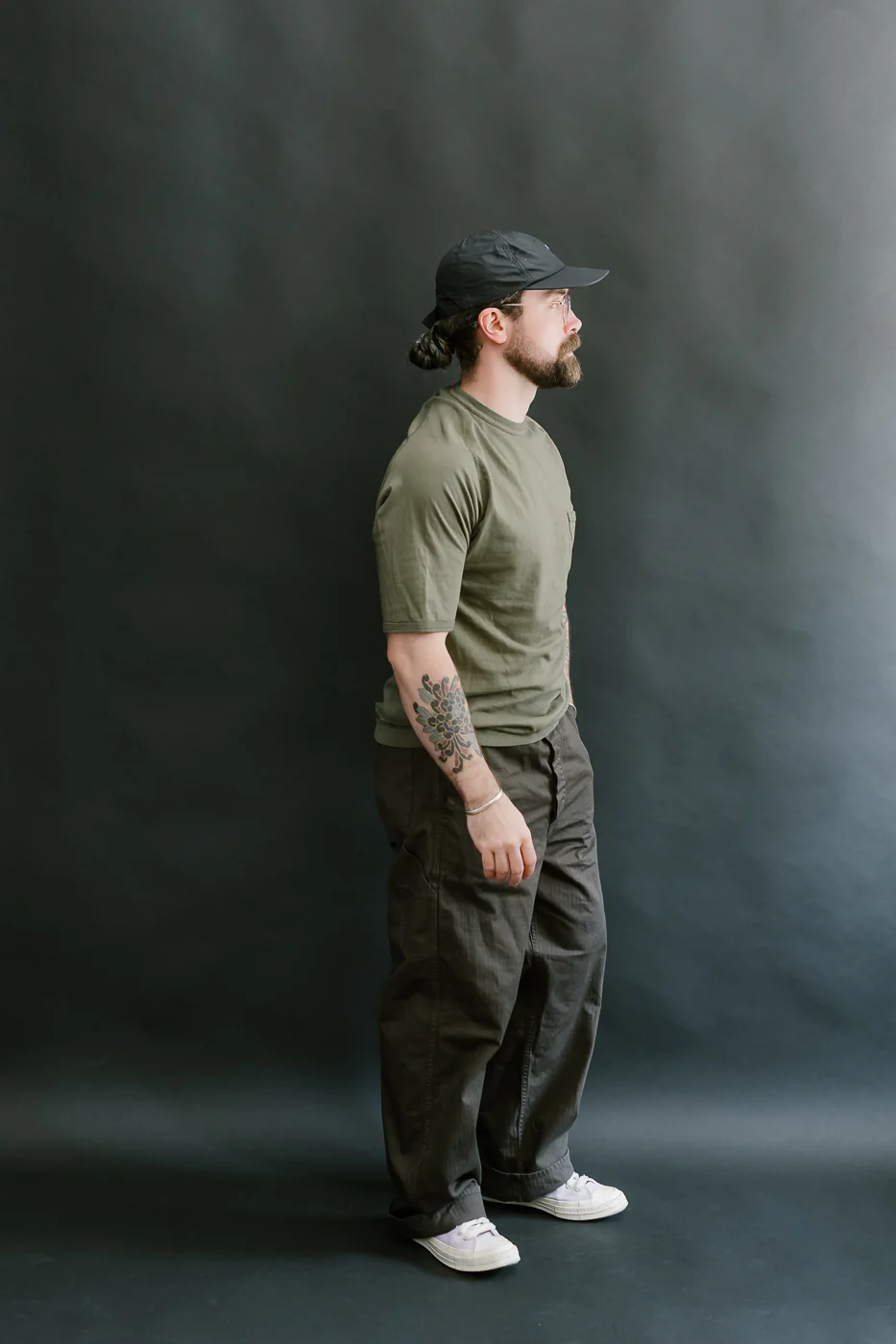 LRC1120 - Supima Cotton Freedom Sleeve Pocket Crew - Antique Olive - Image 8