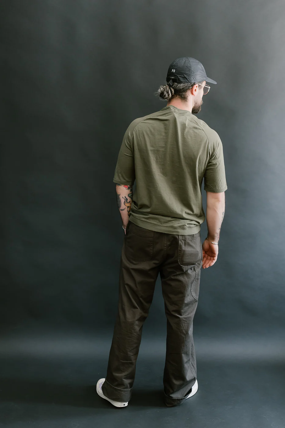 LRC1120 - Supima Cotton Freedom Sleeve Pocket Crew - Antique Olive - Image 9