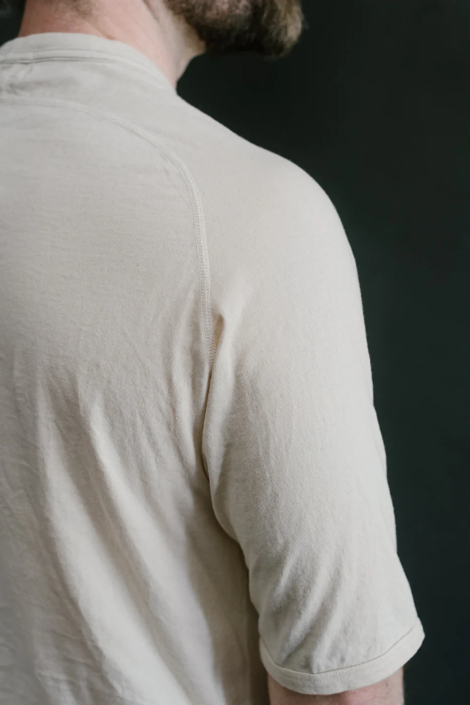 LRC1120 - Supima Cotton Freedom Sleeve Pocket Crew - Old Ivory - Image 20
