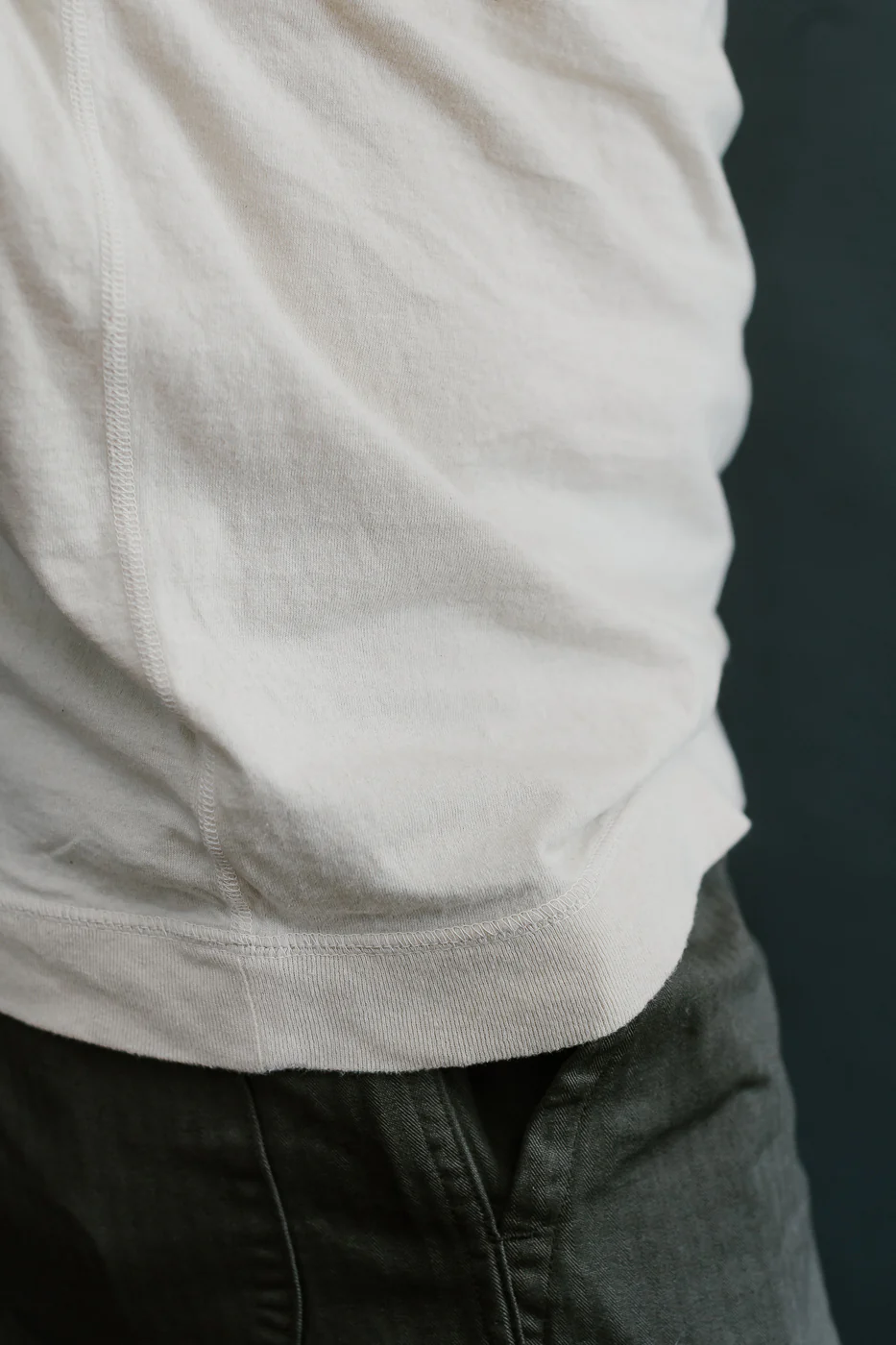 LRC1120 - Supima Cotton Freedom Sleeve Pocket Crew - Old Ivory - Image 21